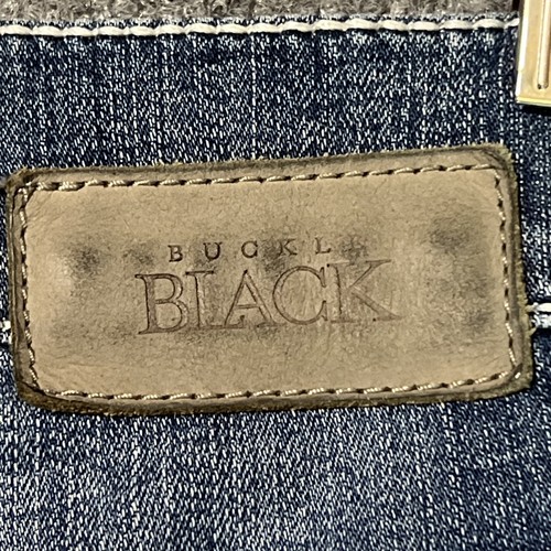 BKE Buckle Black Men Jeans 36R (36x30) Bootleg Fit No 9 Blue Stretch Distressed - Picture 16 of 16