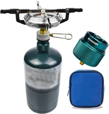 Propane Stove Portable Isobutane Camping with Gas Adapter - 10,000 BTU... 