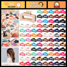 36 Pcs Large Hair Claw Clips - 4.1 Inch Matte Nonslip Big Barrettes, 18 Colors