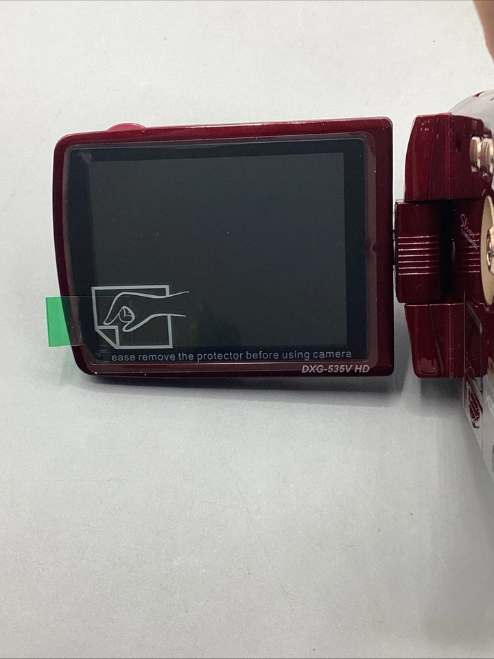 NOS DXG 535v HD 5MP Red Camcorder W/Protective Case - Image 4 of 4