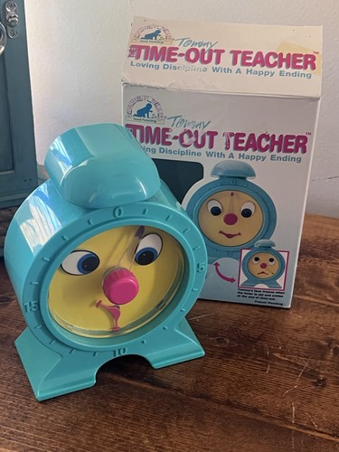 Vintage 1996 Nursery Needs Tommy The Time Out Teacher Clock Timer Box