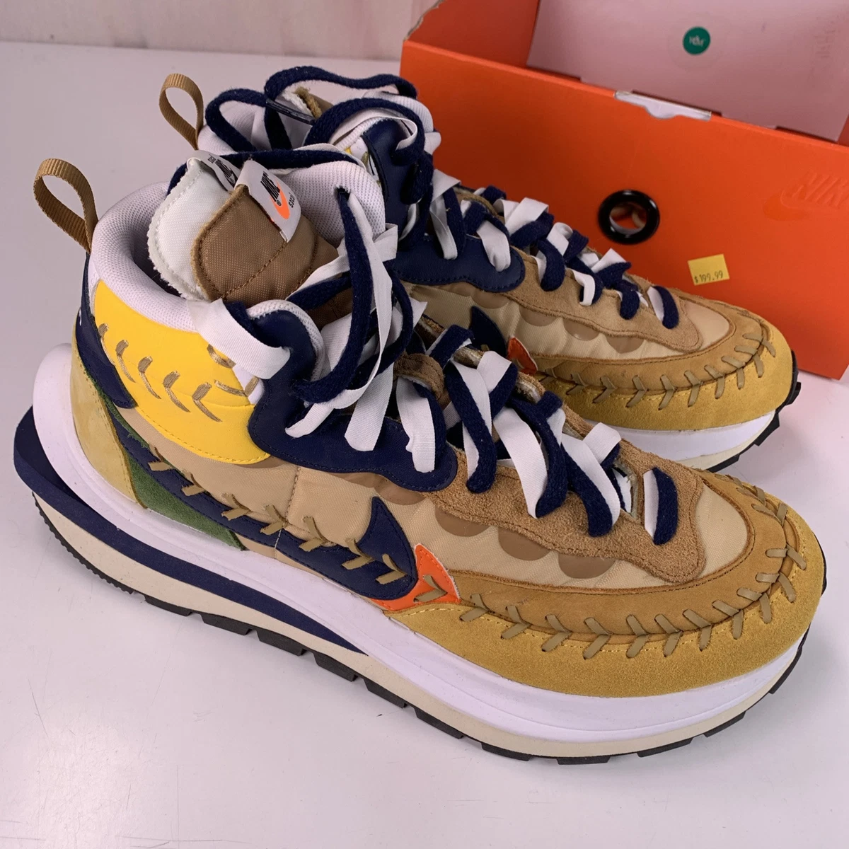 sacai x Jean Paul Gaultier x Nike VaporWaffle Sesame for Sale