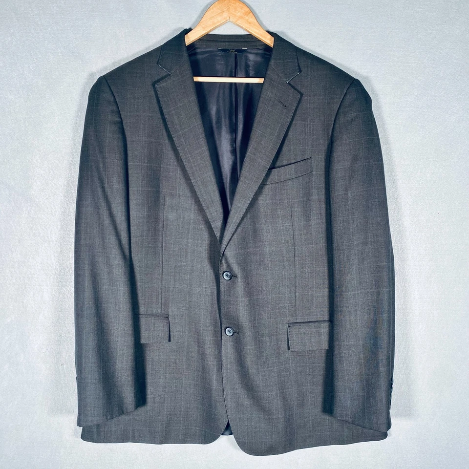 Brooks Brothers Blazer 男式 46L 棕色羊毛格伦格子运动外套夹克现代 — 第 3/4 张图片