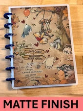 MATTE Pooh 100 Acre Wood Front & Back Cover Set 4 use with MINI HAPPY Planner~