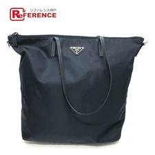 Prada 1Bg189 Triangle Logo Tote Bag/Diagonal Bag 2Way Shoulder Nylon Unisex Navy