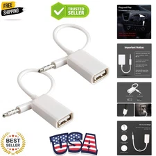 AUX to USB Adapter, 3.5mm Male Audio Jack to USB 2.0 Female Converter Cable, ...
