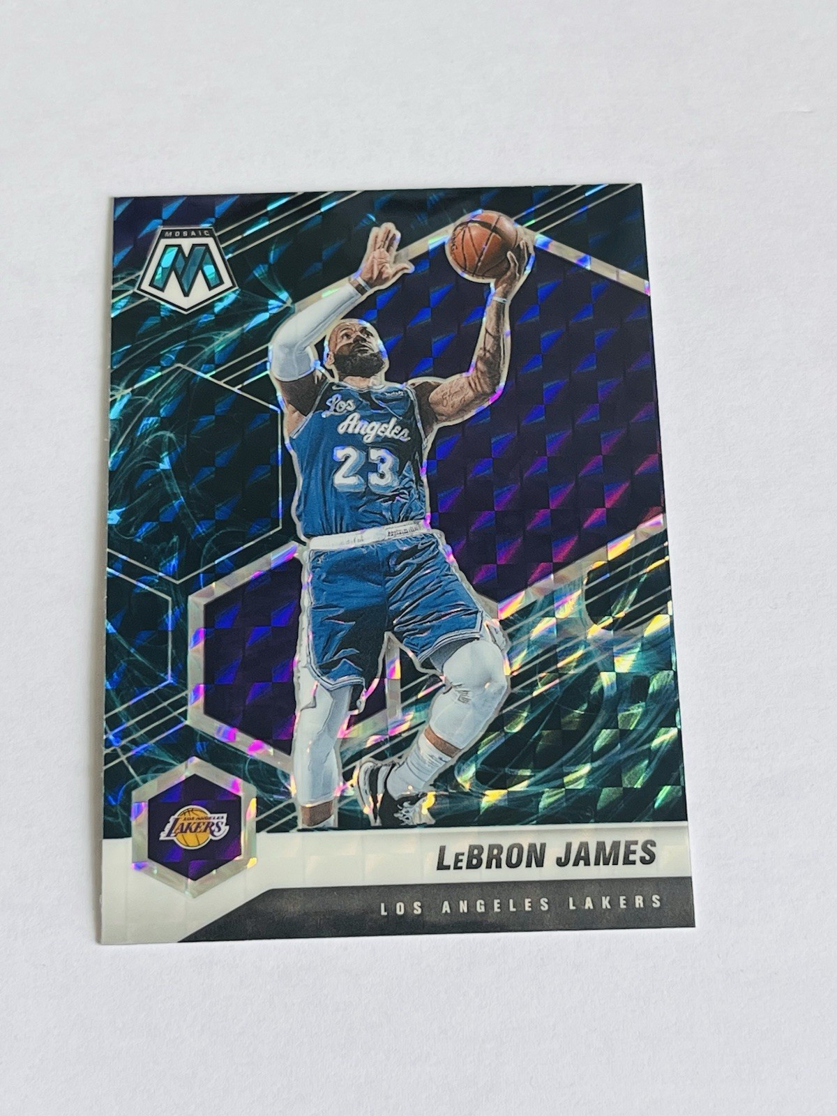 2020-21 Panini Mosaic Genesis Mosaic Prizm LeBron James #81 SSP Case hit! Lakers