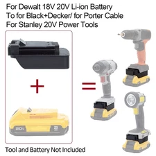 Adapter For Dewalt 20V Battery To For Black＆Decker For Porter Cable 20V Tools