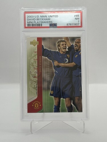 David Beckham Mini Playmakers 2003 Man United Card PSA 7