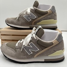 New Balance 996 Sneakers Mens 7 Made in USA US996GR Gray Suede Mesh Running