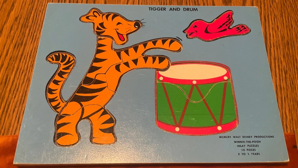 Lote de 4 rompecabezas de madera Playskool de colección - Winnie The Pooh Tigger Bus de los años 60 y 70... Foto 4 de 4