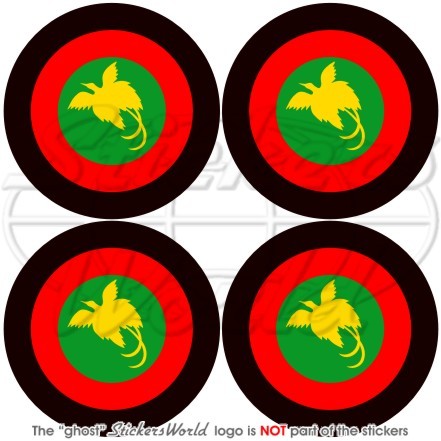 PAPUA NEW GUINEA AirForce Aircraft Roundel Papuan Stickers, Decals 50mm (2") x4 - Picture 1 of 1