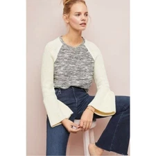Anthropologie Dolan Bell-Sleeved Raglan Top