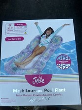 Justice Mesh Lounger Pool Float, 62" x 33.5" Ages 6 Heart Glitter