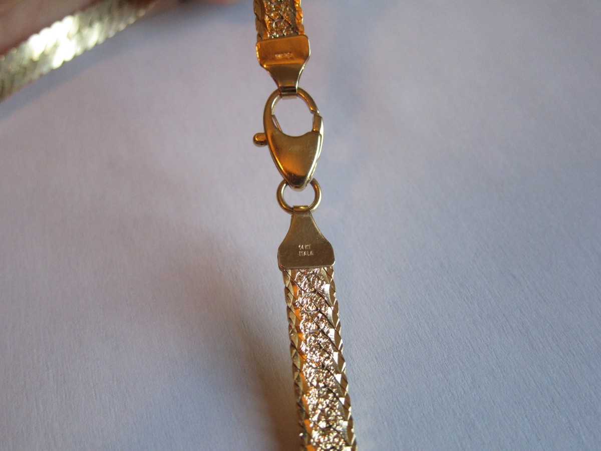 Aurafin 14k gold retro estate frosted reversible 18 Aurafin 14k gold retro estate frosted reversible 18