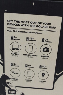 GOLABSポータブル電源R150　204.8W/63750mAh ほぼ未使用品 Amazon.co.jp: GOLABS: GOLABS R150 ポータブル電源 204.8Wh