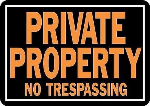 Private Property No Trespassing Aluminum Sign 9.25 X 14 Orange/Black | Us Stock - Picture 8 of 12