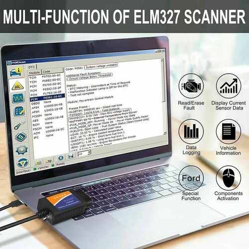 For Ford Forscan ELM327 Modified OBD2 Scanner V1.5 MS-CAN HS-CAN Code Reader AUS - Picture 7 of 12
