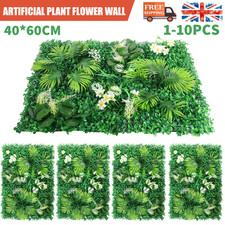 1-10PCS Artificial Greenery Plant Wall Hedge Grass Mat Fence Foliage Panel Decor