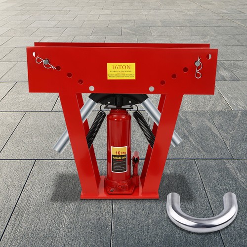 Hydraulic Pipe Tube Bender Tool Manual Heavy-Duty Pipe Bending Machine 16T Red - Picture 20 of 22