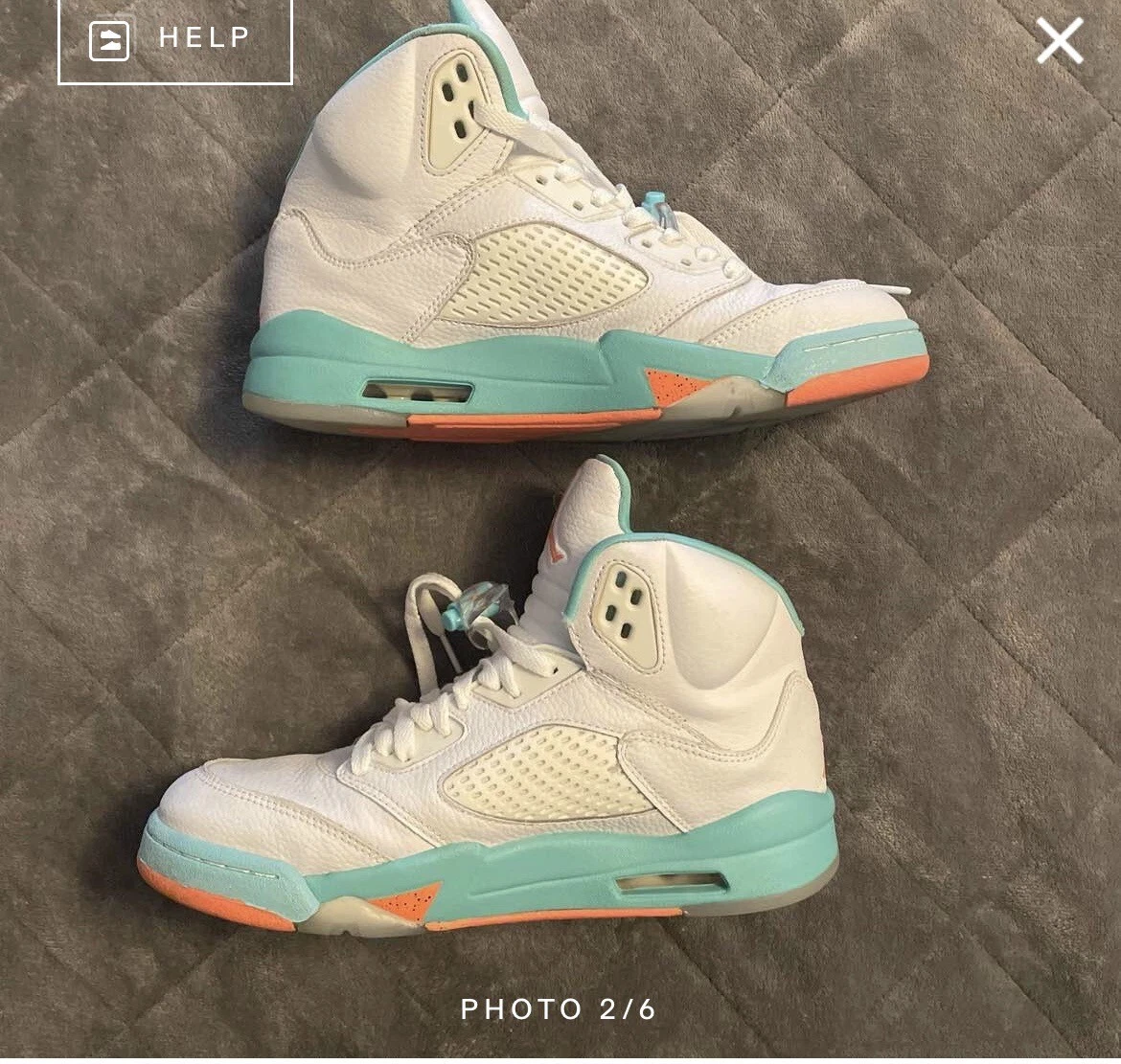 Jordan 5 top light aqua sizes