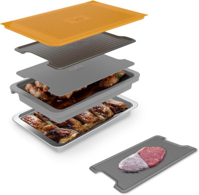 Ultimate BBQ Prep Set: Containers, Tray, Cutting Board & More!