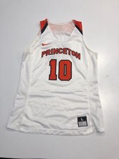 Game Worn Used Princeton Tigers Nike Basketball Jersey Size L #10