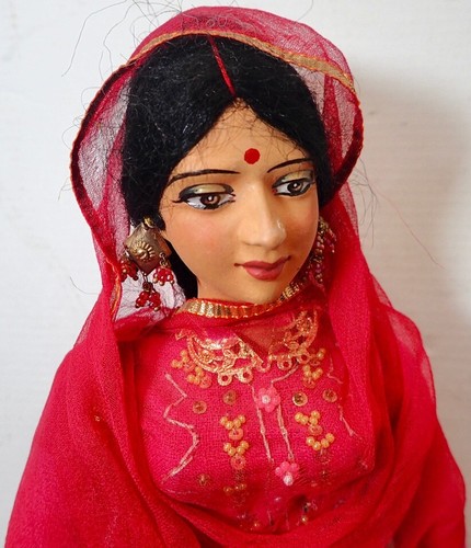(3) VINTAGE TRADITIONELLE KLEIDUNG INDISCHE VOLKSKUNST PUPPEN HANDGEFERTIGT 10 bis 14"" - Bild 3 von 24