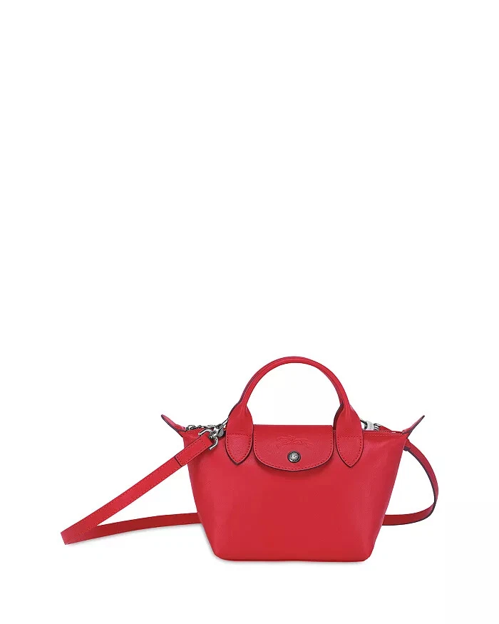 AUTH NWT Longchamp Le Pliage Cuir Extra Small Top Handle Crossbody