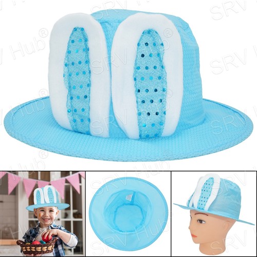 56cm Easter Top Hat Basket Rabbit Bunny Ears Bonnet Treat Bucket Egg Hunting Set - Picture 18 of 67