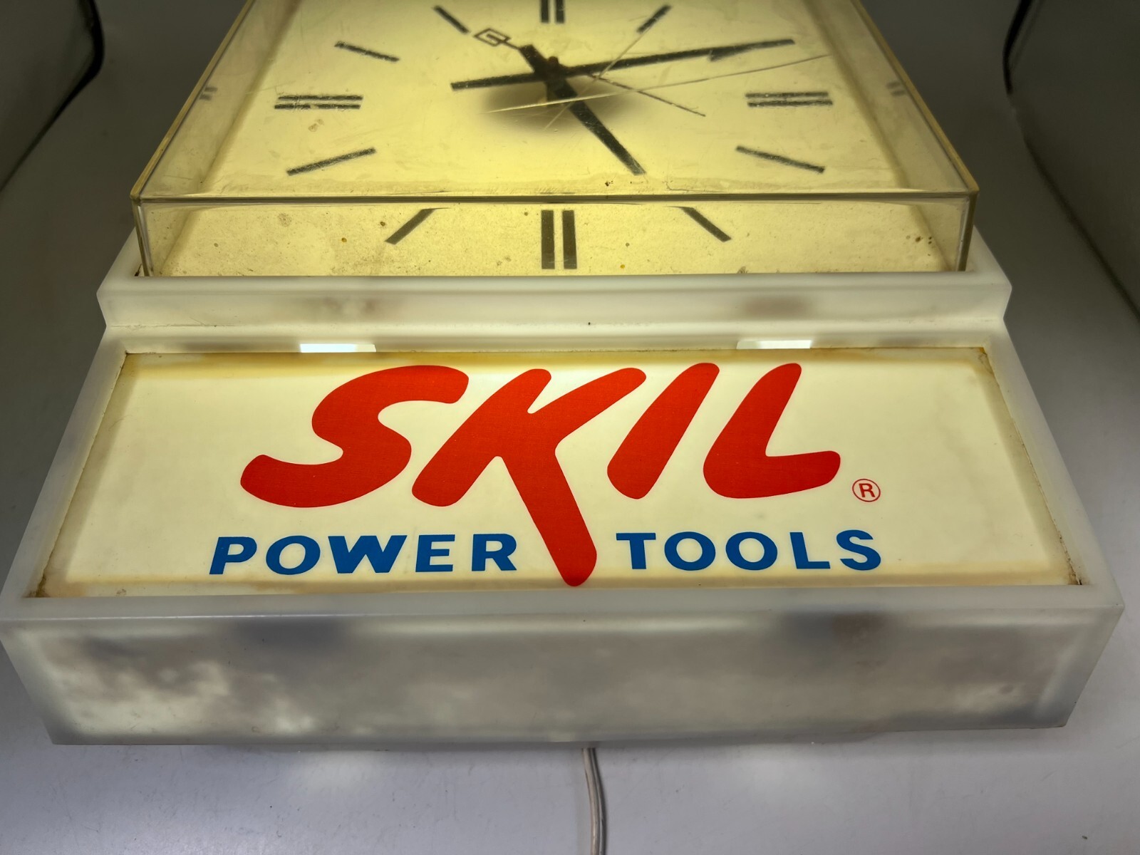 Vintage SKIL Power Tools Lighted Sign / Clock Lights / Clock Needs