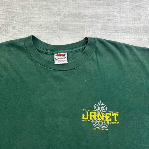 Vintage 1998 Janet Jackson Shirt Size XL The Velvet Rope World Tour Crew Rare - Picture 2 of 7