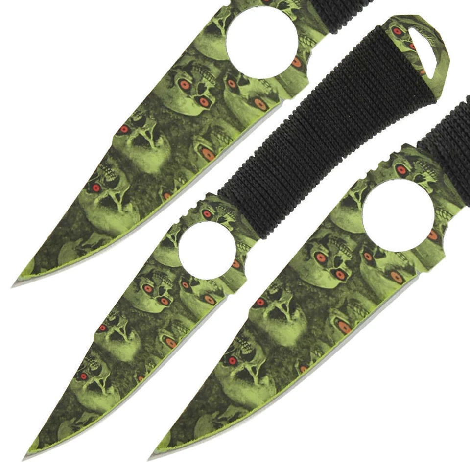 3 件套专业杰克开膛手扔刀套装 440 不锈钢 + 免费鞘 — 第 2/4 张图片