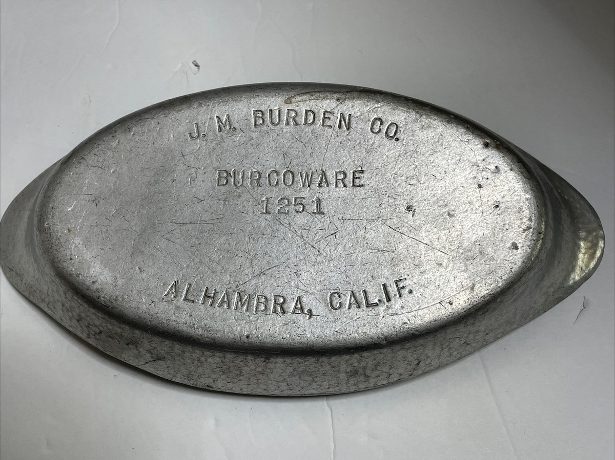 Vintage J.M. Burden Burcoware Pewter Serving Dishes 1251 Steak