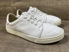 OluKai PEHUEA LI ILI Sneakers Drop In Heel Everyday White Leather Womens Size 8
