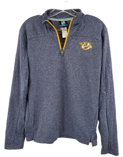 Nashville Predators 1/4 Zip Pullover Youth Size Large 14 / 16 Nice Condition