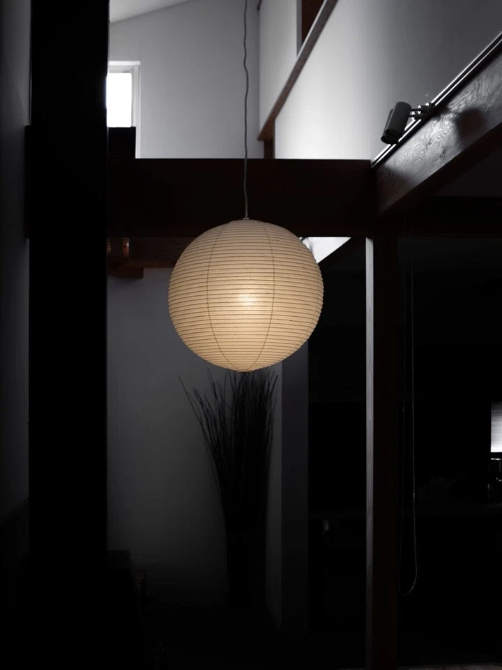 Isamu Noguchi Akari 55D Lámpara Colgante Washi Pantalla de Luz Japonesa Tiras de Bambú Foto 2 de 4