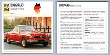Borgward Isabella TS Coupe - 1957-61 Popular - Classic Cars Collectors Club Card