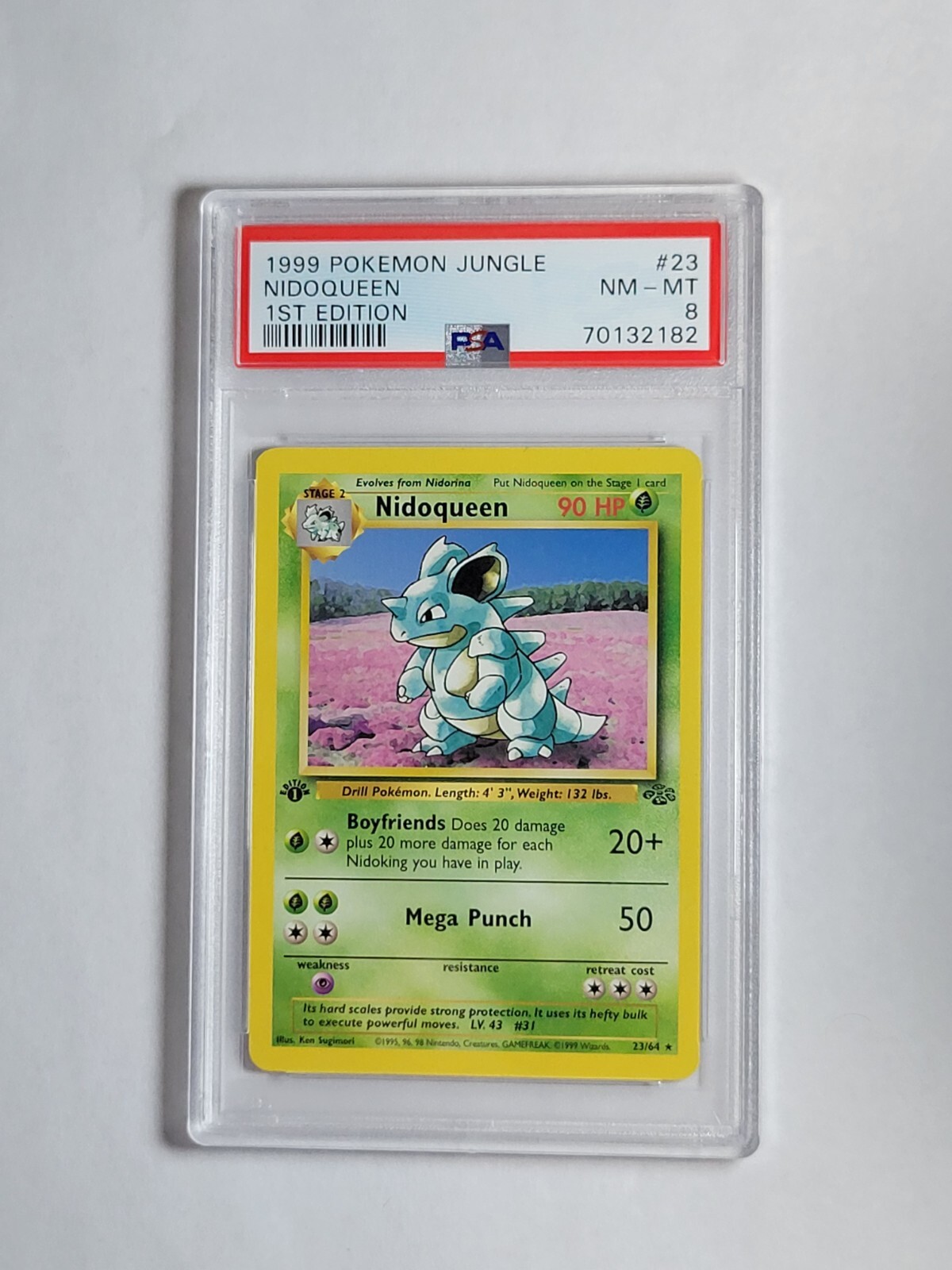 Nidoqueen 1st Edition Jungle Non Holo 23/64 PSA 8 Pokemon 1999