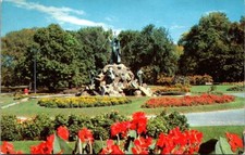 Washington Park Moses Monument Albany NY Vintage Chrome Postcard Unposted A78