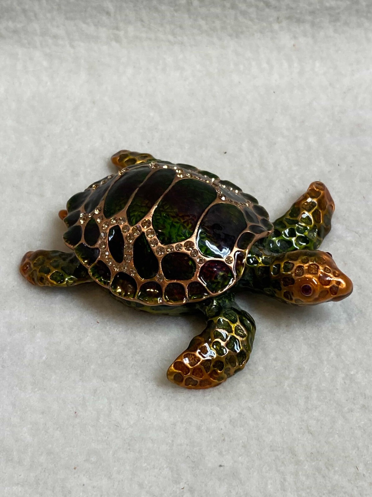 Rucinni Jeweled / Enameled Turtle Hinged Trinket Box eBay