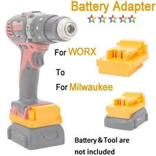 For WORX 20V Max Lithium Battery Adapter to for Milwaukee 18V Cordless Tools New