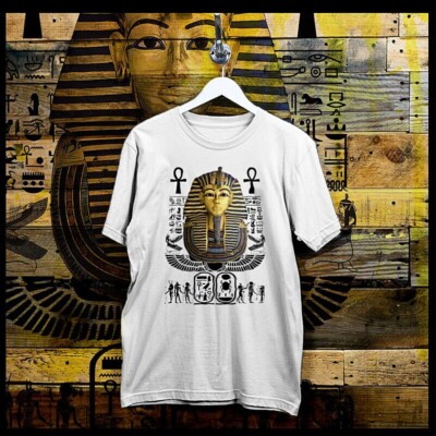 Egyptian t-shirt Egypt Hieroglyphics Ancient Kemet Pharoah Ankh Anubis deity tee