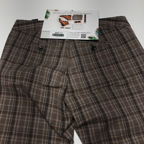 Banana Republic Shorts Womens Size 2 Brown Plaid Bermuda Stretch Hook & Eye Tab - Picture 9 of 12
