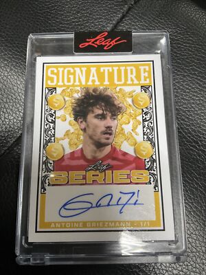 2022 Leaf Antoine Griezmann Signature Series Gold 1/1 Auto