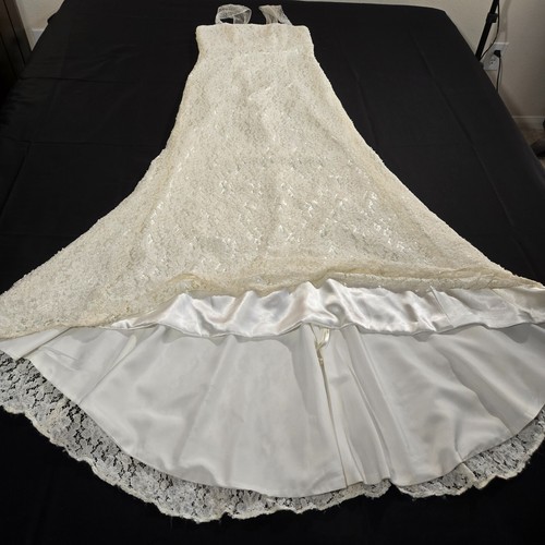 GALINA "Your Fairy Big Day" IVORY Empire Waist Beaded Lace Wedding Dress Size 12 - Picture 6 of 23