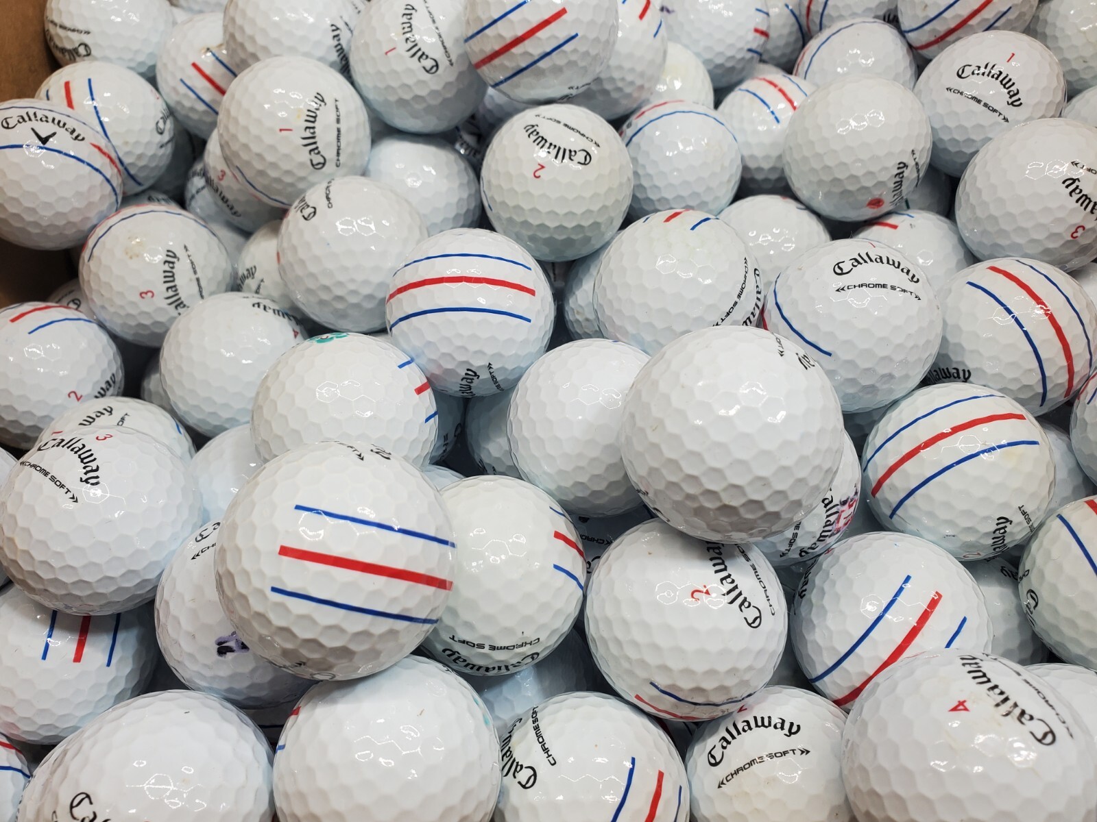 48 Callaway Chrome Soft Triple Track 4A Near Mint Used Golf Balls FREE