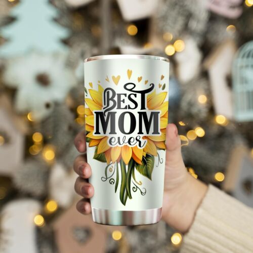 Best Mom Ever Mom Tumbler - Drinking Cup for Mom Gifts for Mom from Daughter Son - Picture 4 of 7