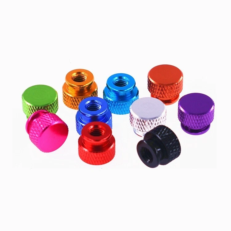 M3 M3.5 M4 M5 M6 Rändelmutter hohe Form Mutter Rändelmuttern Aluminum eloxiert - Bild 2 von 4