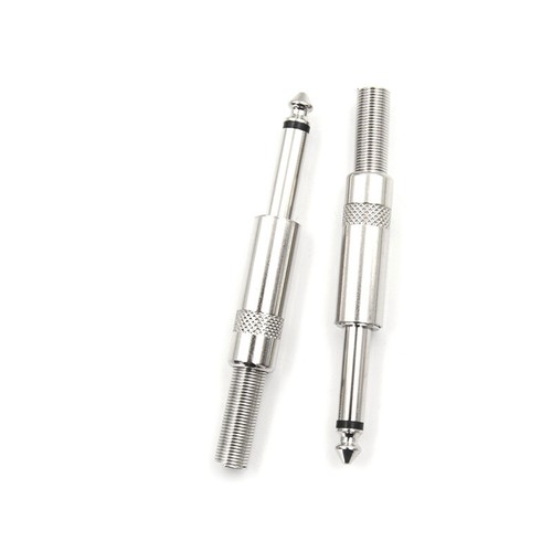 2pcs 6.35mm Male Plug 6.5mm Connector Mono Audio Plug Jack Microphone Plug^I _wa - Zdjęcie 3 z 8